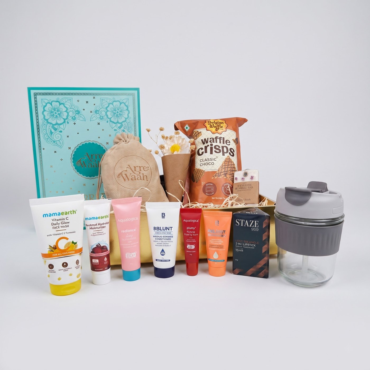 The Self-Care Box — Full, open and arranged